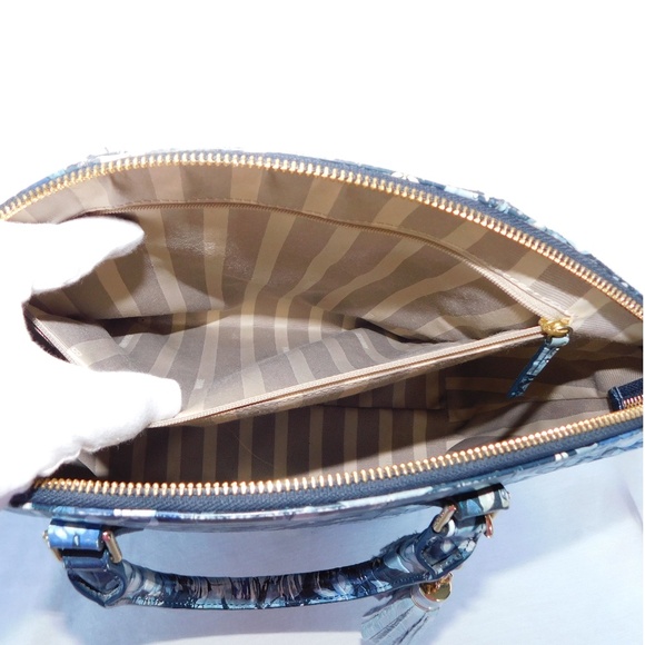 Brahmin Duxbury Satchel in Navy Madeleine - Picture 11 of 12